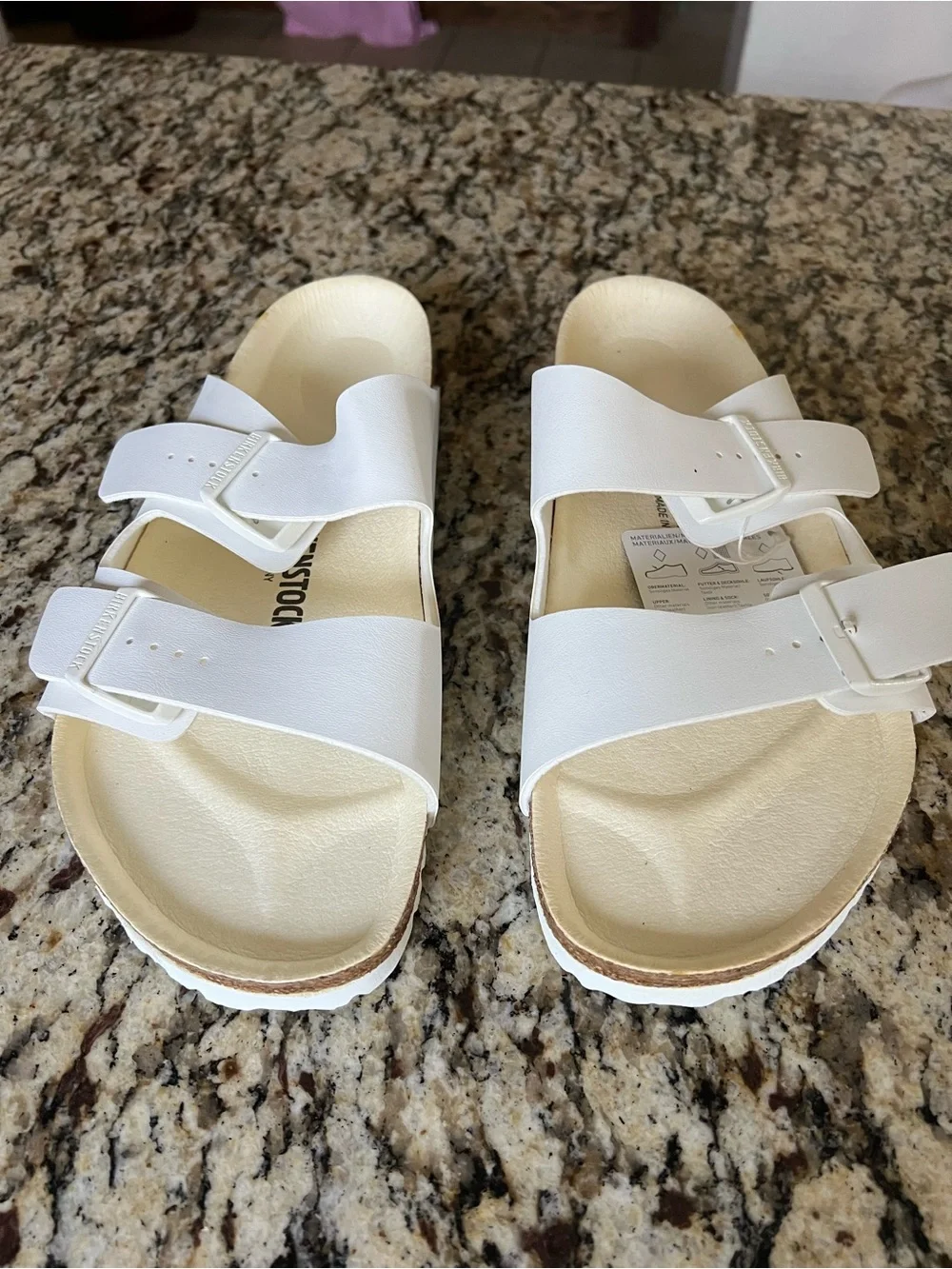 Birkenstock Arizona Triple White  Birko-Flor 44R